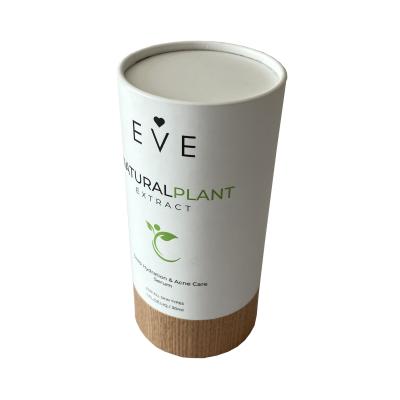 China Cylinder 200gsm Cardboard Paper Cans Packaging Box With Rolled Edge for sale