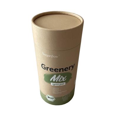 China Rolled Lid Kraft Paper Tube Packaging With Colorful Inside Printing for sale