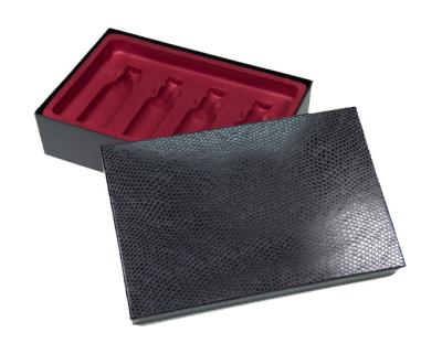 China Embossing Cosmetic Gift Boxes With Blister Flocking Top And Base Box for sale