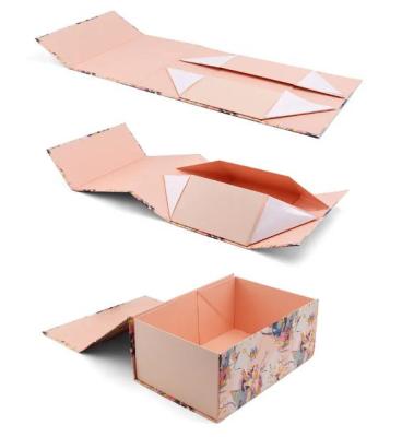 China Custom Flat Shipping Rigid Foldable Paper Gift Box For Beatuty Care​ for sale