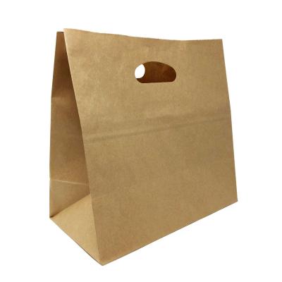 Chine CMYK a imprimé le sac fait sur commande de papier de Brown emballage avec la poignée de découpage à vendre