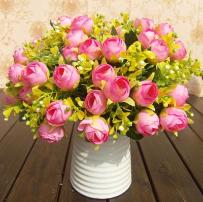 China UVG Cheap Wholesale Artificial Flowers Buy from Alibaba Fabric Indian Rose Flower for sale