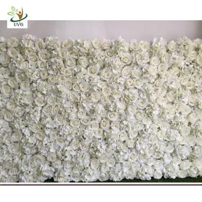 China UVG DIY party background in fake rose and hydrangea flower wall backdrops for weddings item for sale