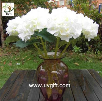 China UVG FHY23 Decoration flower artificial white hydrangea for indoor party decoration for sale