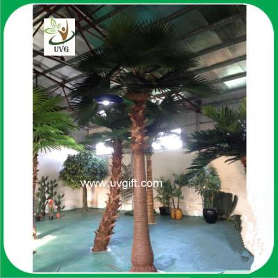 China UVG wholesale chinese artificial fan palm trees with lights for home garden decoration for sale