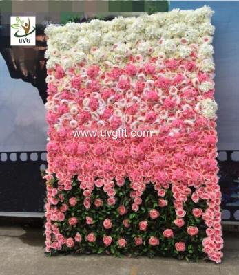 China UVG 6ft flower wall backdrop with different artificial floral for dream wedding decoration ideas CHR1130 for sale