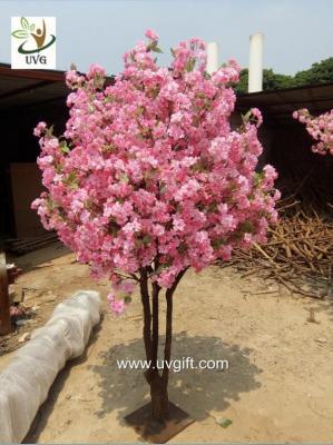 China UVG miniature cherry blossom tree artificial trees indoor with pink flowers for weddings for sale