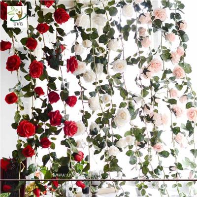 China UVG CHR148 Factory direct sales floral arrangements rose flower artificial vine for home furnishing decoration for sale
