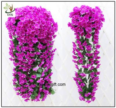 China UVG artificial flowers wholesale hanging silk violet wreath for wedding flower arrangements WIS017 for sale