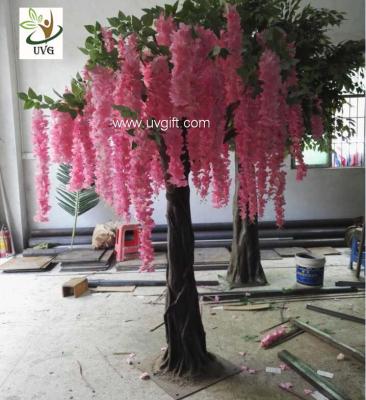 China UVG unique wedding ideas decorative small artificial wisteria blossom indoor silk trees for sale WIS019 for sale