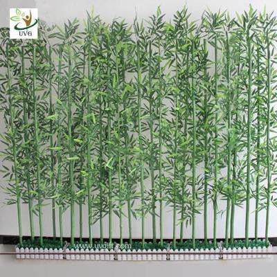 China UVG wholesale decorative artificial lucky bamboo in silk and plastic leaves for indoor decoration PLT19 for sale