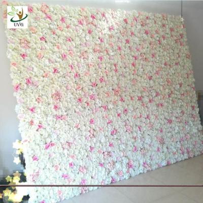 China UVG wedding planner party flower arrangements in silk rose flower wall for backdrop decoration CHR1138 for sale