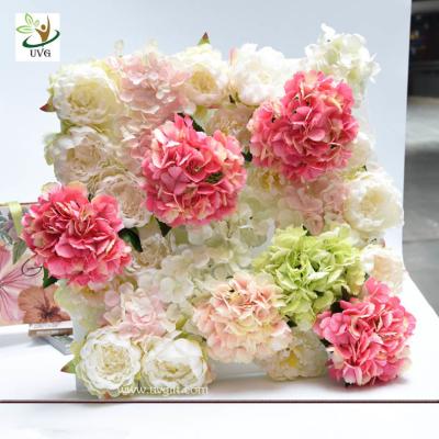 China UVG wonderful silk rose wall weddings with fake penoy flowers for wedding Décor CHR1143 for sale