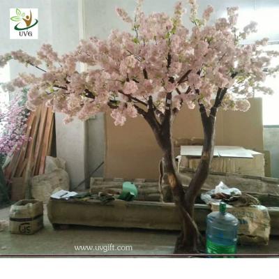China UVG Fabulous church wedding decoration ideas in baby pink fake cherry blossom trees for stage background CHR173 for sale