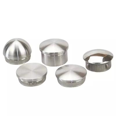 China High Quality Balustrade Tube Dome Handrail Fitting Stainless Steel Pipe End Cap for sale