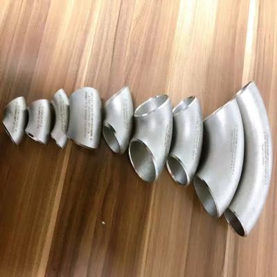 China 45 Degree Short Radius Elbow BE Seamless ASTM A403 Grade WP Stainless Steel Tubing Connectors for sale