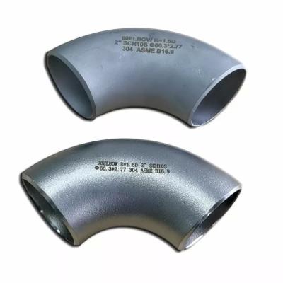 China TKFM ASTM Stainless Steel Ss304 90 Degree Elbow Pipe DN50 Stainless Steel Pipe Fittings for sale