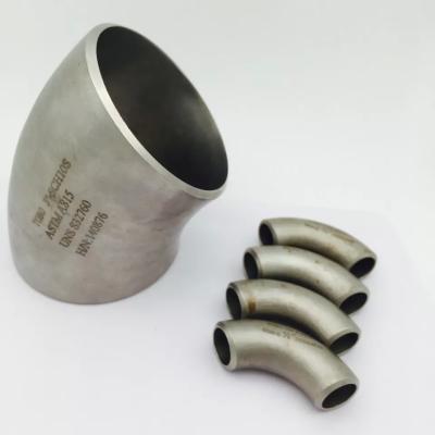 中国 チタニウムの投げる造られた管付属品90度の長い半径の管の肘 販売のため