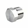 China Stainless Steel Pipe Fittings NPT BSPT Male Threaded Hex Head Pipe Plug for sale