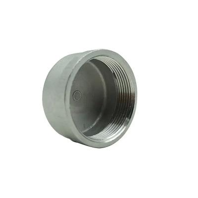 China Torispherical Head Sanitary Stainless Steel Pipe Fitting Cover Butt Welded Pipe Fitting Cap for sale