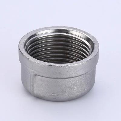China Threaded Cap Cast Iron Stainless Steel  Female Metal Threaded Fitting for sale