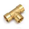 China Brass Plumbing Pipe Fittings Female Hexagon Forged 3 Way Equal And Reduced Tee for sale