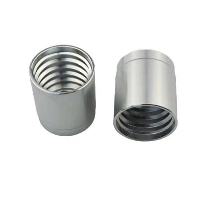 China Forged Pipe Fittings Hydraulic Hose Ends For Hydraulic Ferrule Fittings Crimp Couplings Sleeve Fitting for sale