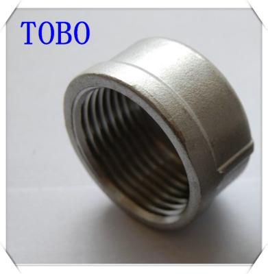 中国 TOBOのバット溶接付属品の帽子BS、NPTのDINの標準の可鍛性鉄の管付属品の帽子 販売のため
