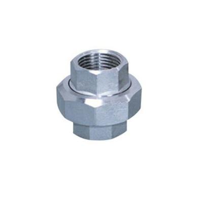 China Butt Welded Pipe Fittings Female Threaded Unfixed Hexagon Pipe Fittings Union 1/8'' - 6'' for sale