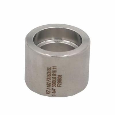 China 3000LB / 6000LB NPT Stainless Steel Pipe Socket Weld Fittings Forged Coupling for sale