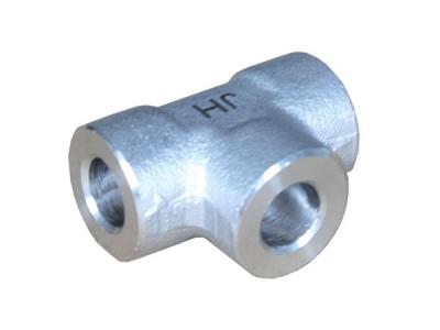 China Stainless steel A403 Grade WP304H Straight Tee Equal Tee Socket Weld Tee Pipe Fittings for sale