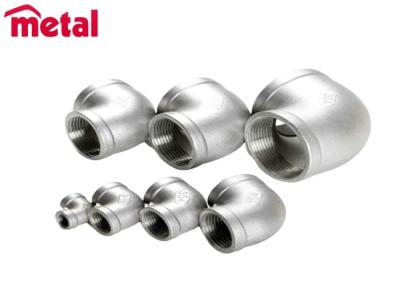 China DN25 1inch 90 degree threaded elbow fittings stainless steel 304 Sch80 Pressure2000 hot sale ANSI b16.5 for sale