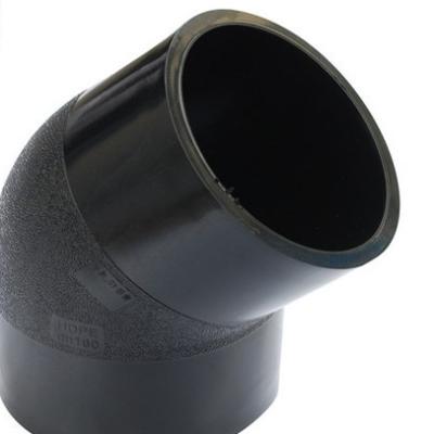 China Jiangte 100% New Material Butt Welding Hdpe Pipe Fittings Bend 45 Degree Elbow for sale