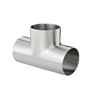 China Safety Sanitary Butt Weld Fittings Straight Reducing Tee Fitting 1/4