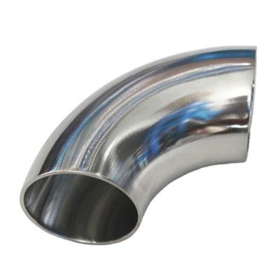 China Hygienic Stainless Steel 90 Deg Seamless Pipe Fittings Butt Welding 120 Degree Elbow for sale