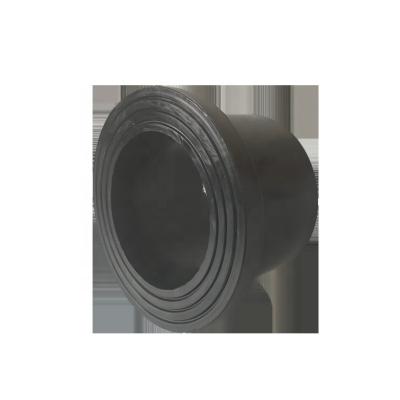 China Butt Fusion Stub End Black PE Flange Adaptor Plastic Tubes HDPE Pipe Fitting for sale
