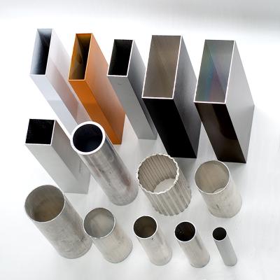 China Fábrica del OEM cuadrado rectangular de anodización de la tubería del tubo de aluminio de 6000 series/tubo redondo en venta