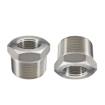 China 3000LB Forged High Pressure Stainless Steel 316 Threaded pipe fittings Bushing NPT Forged Fittings for sale