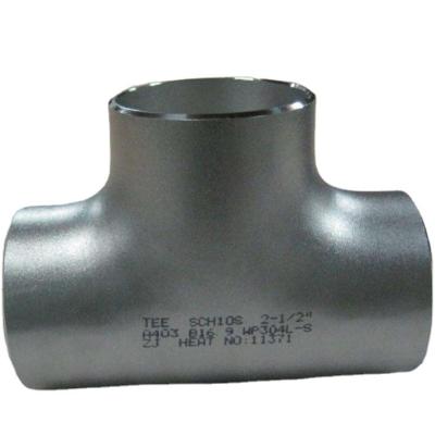 China Butt Weld Fittings Equal Seamless Straight Tee Reducer Elbow Butt Welded Stainless Steel Pipe Fittings for sale