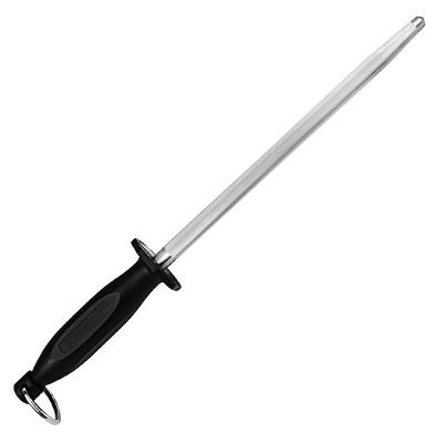 China Classic Honing Carbon Steel Knife Sharpening Rod For Master Chef 10 Inch for sale