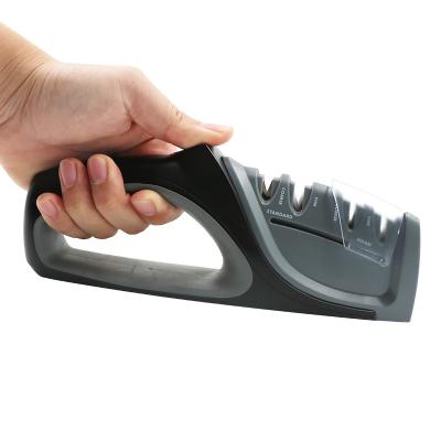 China Tungsten Blade Ceramic Rod Manual Knife Sharpener With Non - Slip Base Size 215*45*90mm for sale