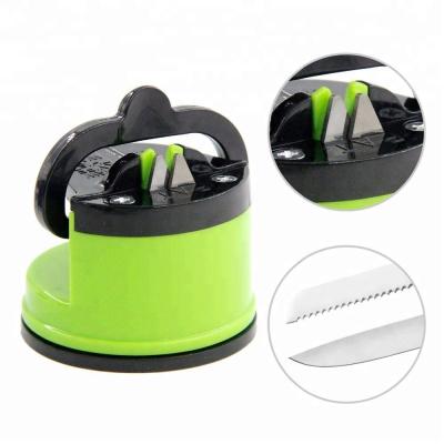 China Pocket Sized Suction Cup Knife Sharpener Kitchen Accessory With Different Color for sale