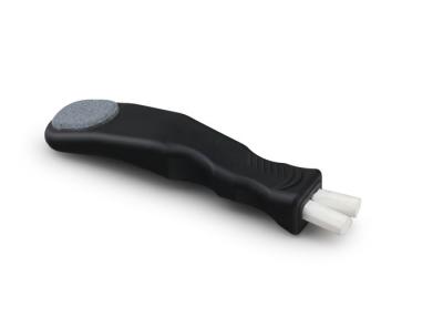 China Black Handheld Skate Sharpener , Portable Ice Skate Sharpener With Whetstone for sale
