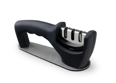 China BSCI Approved Portable Cooks Knife Sharpener Three V - Shaped Grooves Design for sale