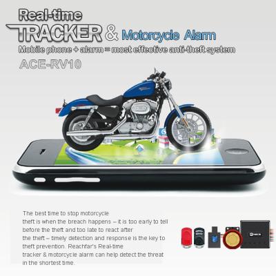 China RFV10 Remote-Control Motorcycle Security AGPS LBS Tracker W/ web tracking & Alarm by SMS for sale
