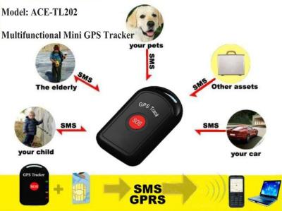 China TL202 Mini GPS Tracker with SOS, 2-way phone talk & 200-Hour standby time for web tracking for sale