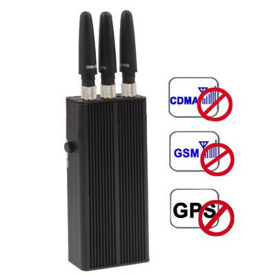 China 3 Antenna Cheap Handheld Cell Phone GSM CDMA DCS PHS GPS Signal Jammer Blocker Isolator for sale