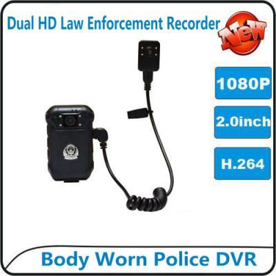 China 1080P Body Worn Police DVR Camera IP56 Waterproof Law Enforcement Audio Video Recorder for sale