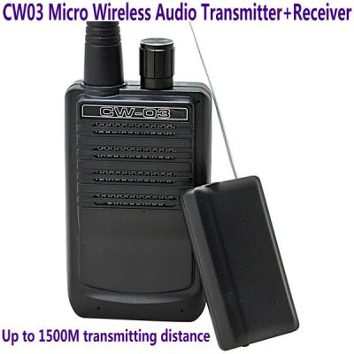 China CW03 Micro Wireless Audio Transmitter+Receiver Listening Bug 500M Remote Sound Monitor for sale