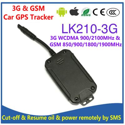 China 3G WCDMA & Quad-Band GSM Car Vehicle GPS Tracker LK210-3G Cut-off Oil & Power remotely by SMS & Free PC/APP Tracking for sale
